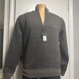 Men's Brown Half-Zip Sweater